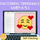 Factoring Trinomials When A is 1 Digital Pixel Art Valenti