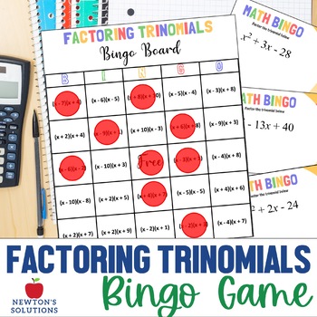 Preview of Factoring Trinomials (a = 1) BINGO Game