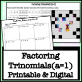 Factoring Trinomials (a=1) Self-Checking Digital Pixel Art