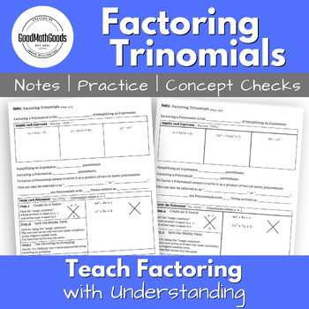 Preview of Factoring Trinomials | Factoring Polynomials (Factoring all Types of Trinomials)