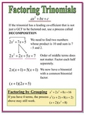 Factoring Trinomials by Decomposition
