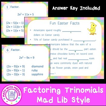 Easter Mad Libs. No preparation required. by OhMyWorksheets