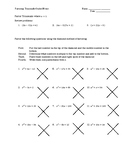 Factoring Trinomials where a is  1