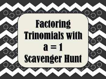 Preview of Factoring Trinomials with a=1 Scavenger Hunt