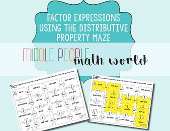 Preview of Factoring Using the Distributive Property Maze