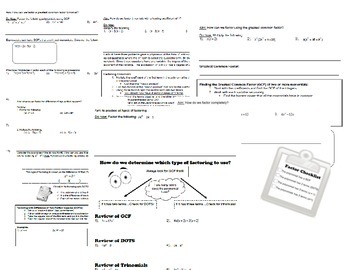 Factoring Worksheets BUNDLE by Math by Catherine | TpT