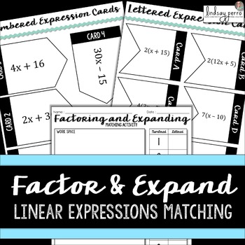 Preview of Factoring and Expanding Linear Expressions Activity