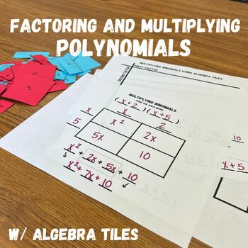 Preview of Factoring and Multiplying Polynomials- Work Mat (with Algebra Tiles)
