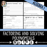 Factoring and Solving Polynomials Notes