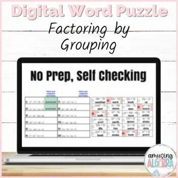 Factoring By Grouping Activity Worksheets Teachers Pay Teachers