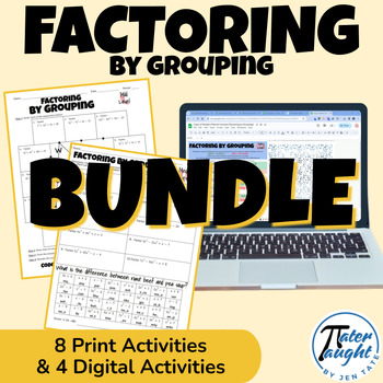 Preview of Factoring by Grouping (Polynomials with 4 Terms) - Activity BUNDLE