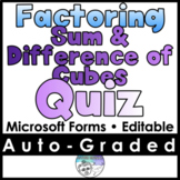 Factoring the Sum & Diff of Cubes and 4 Term Polynomials- 