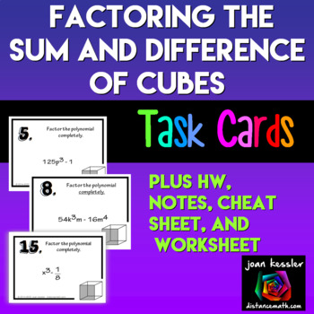 Preview of Factoring the Sum and Difference of Cubes