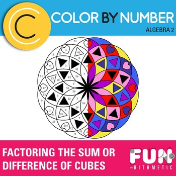 Preview of Factoring the Sum or Difference of Cubes Color by Number