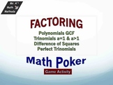 Factoring - trinomials and difference of squares - Game - Poker