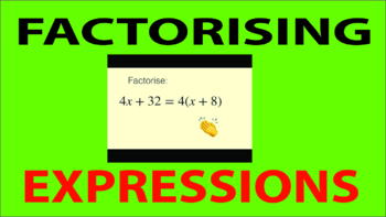 Preview of Factorising Expressions