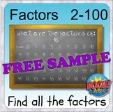 Factors: 2-100 (BOOM distance learning) Factors, Primes & 