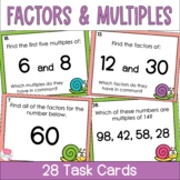 Factors and Multiples Task Cards