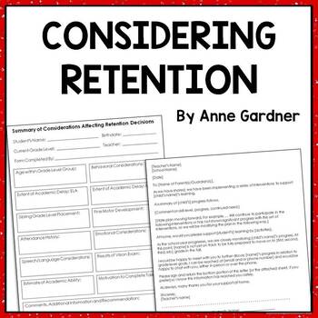 Preview of Risk of Possible Retention: Parent Letters Google Slides & PDF {RTI Tier 2 & 3}