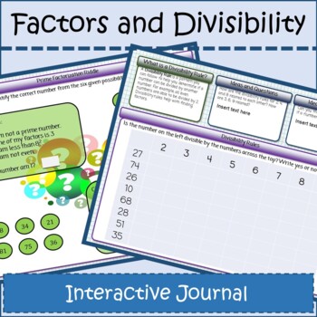Preview of Factors & Divisibility Interactive Journal