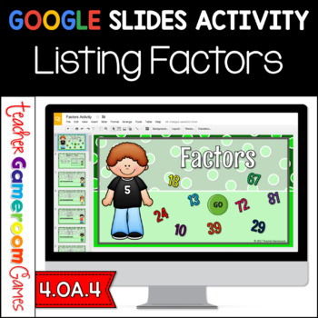 Preview of Factors Google Slides Activity