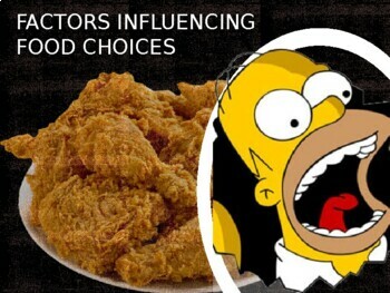 Preview of Factors Influencing Food Choices [Lesson Powerpoint, Google Slide, Video]