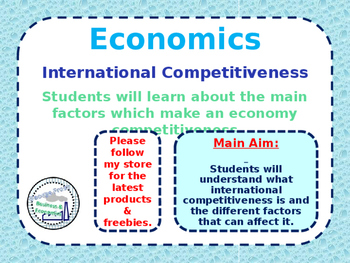 Preview of Factors Influencing International Competitiveness - UK & World Economics