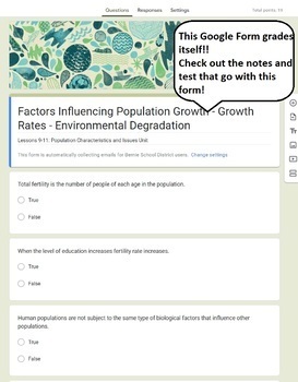 Preview of Factors Influencing Population Growth - Growth Rates - Environmental Degradation