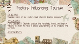 Factors Influencing Tourism: Hospitality & Tourism