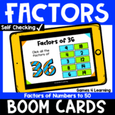 Factors Math Boom Cards Activity with Factors Poster