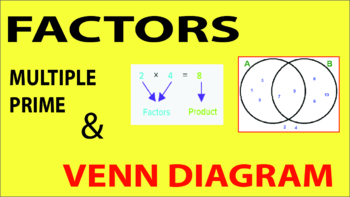 Preview of Factors, Multiple, Prime and Venn Diagram