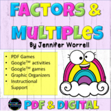 Factors & Multiples Digital/PDF Games, Activities, and Ins