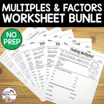 Preview of Multiples and Factors Bundle