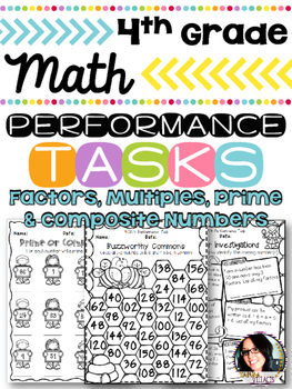 Factors, Multiples, Prime & Composite Numbers 4th Grade Printables 4.OA.4