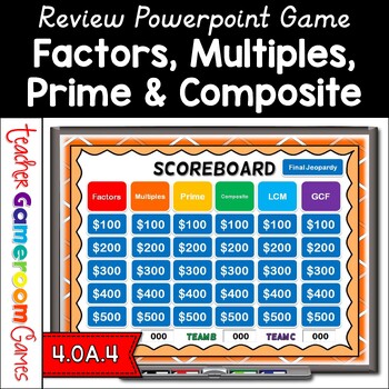 Preview of Factors, Multiples, Prime, Composite Powerpoint Game
