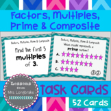 Factors, Multiples, Prime and Composite Task Cards 4.OA.B.4