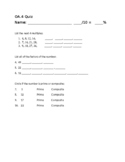 Factors & Multiples Quiz