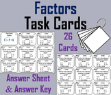 Factors Task Cards Activity