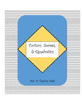 Preview of Factors, Zeroes & Quadratics