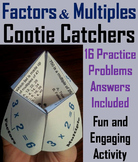 Factors and Multiples Activity 4th 5th 6th Grade Cootie Ca