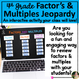 Factors and Multiples Jeopardy Review Game | 4th Grade