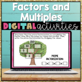 Prime Factorization, LCM, and GCF Digital Activities 6.NS.4