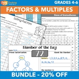 Factors and Multiples Unit: Worksheets & Practice Activiti