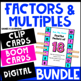 Factors and Multiples Activities Bundle: BOOM Cards, Clip 
