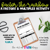 Factors and Multiples Activity: Factor the Rainbow (4.OA.4)