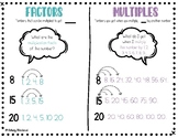 Factors and Multiples Anchor Chart
