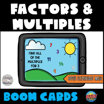 Preview of Factors and Multiples BOOM Cards | BOOM Distance Learning