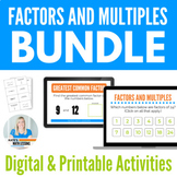 Factors and Multiples Bundle with GCF and LCM