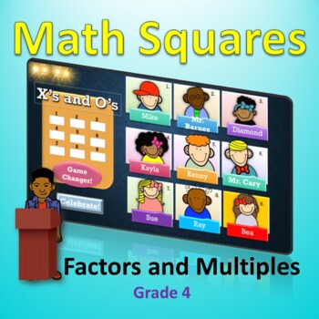 Preview of Factors and Multiples Review with the Math Squares