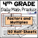Factors and Multiples Daily Math Review 4th Grade Bell Rin